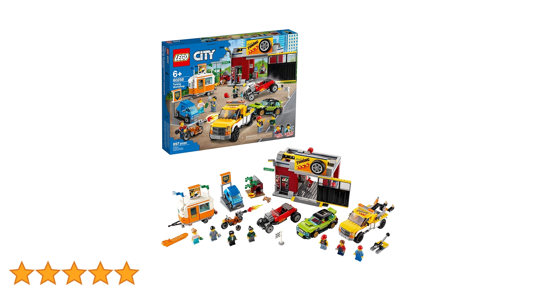 ブルーレベル4点セット Amazon.co.jp: LEGO City Tuning Workshop Toy Car Garage 60258